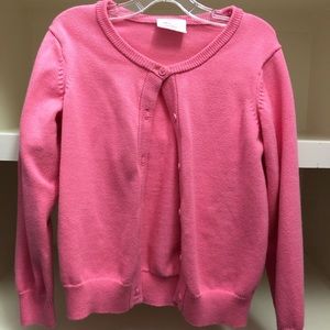 Hanna Andersson Pink Button Up Cardigan Sweater